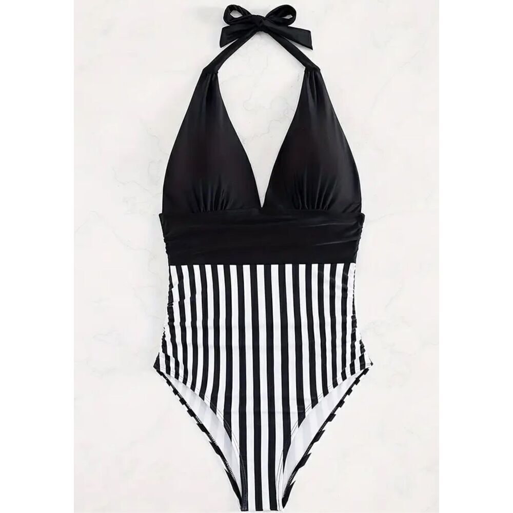 Women’s New Halter Neck One Piece Swimsuit L